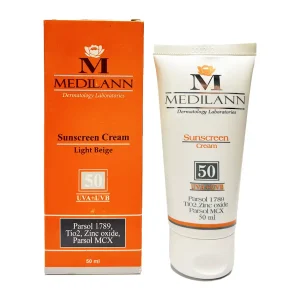 کرم ضد آفتاب بژ روشن SPF50 مدیلن